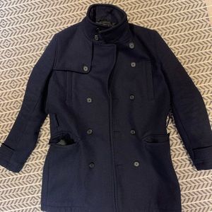 TOPMAN men’s wool blend coat. Used; good condition